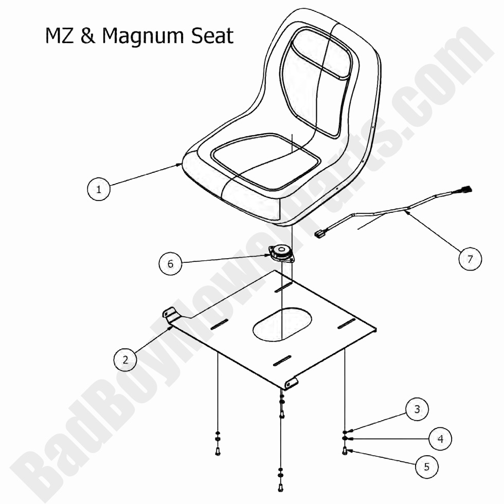 2017 MZ & MZ Magnum - Seat - Kohler & Briggs Models